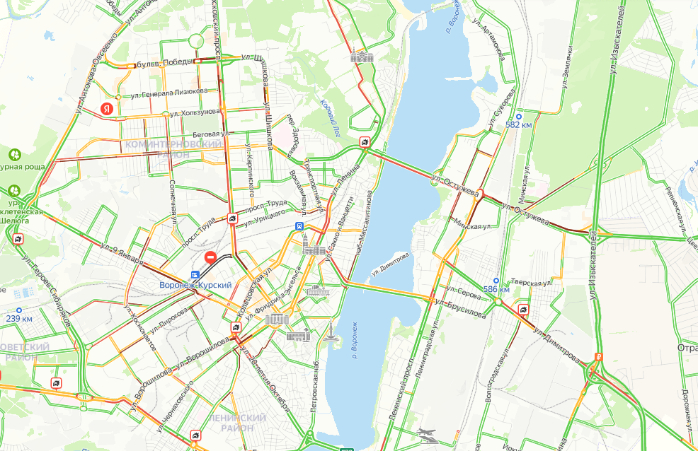 Карта воронеж пл заставы