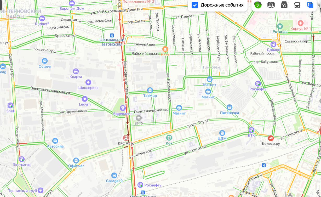 Дублер московского проспекта воронеж схема