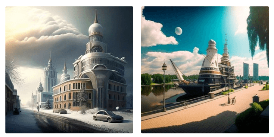 Нейросеть рисует города в образе людей